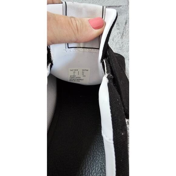 Goats Crisscross Hook Loop Strap Canvas Athletic Sneakers Women Sz 9 Black White - Picture 6 of 7